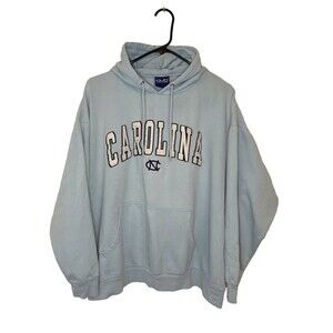 Ovb UNC Carolina Tar Heels Hoodie Sweatshirt Light Blue Mens L Y2K